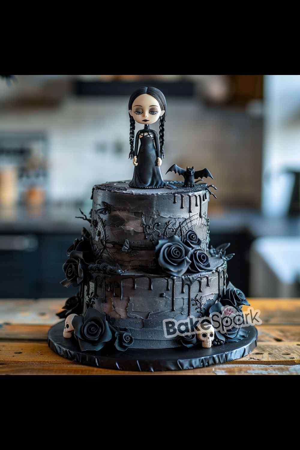 wednesday addams cake idea design