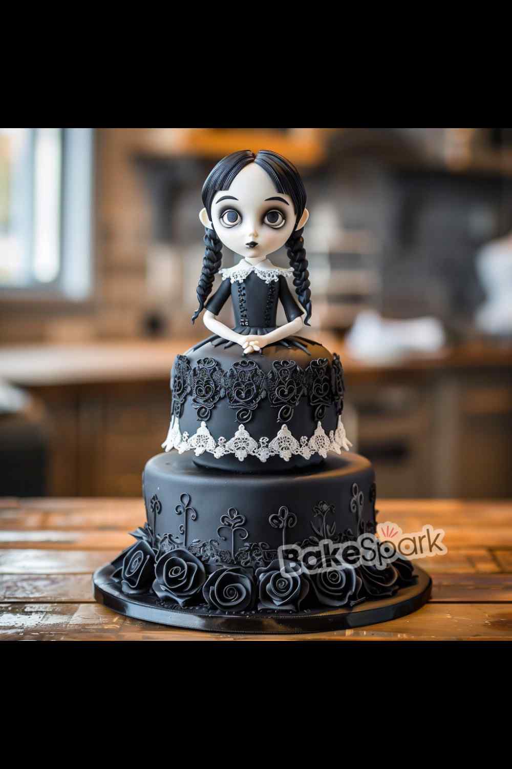 wednesday addams cake idea design