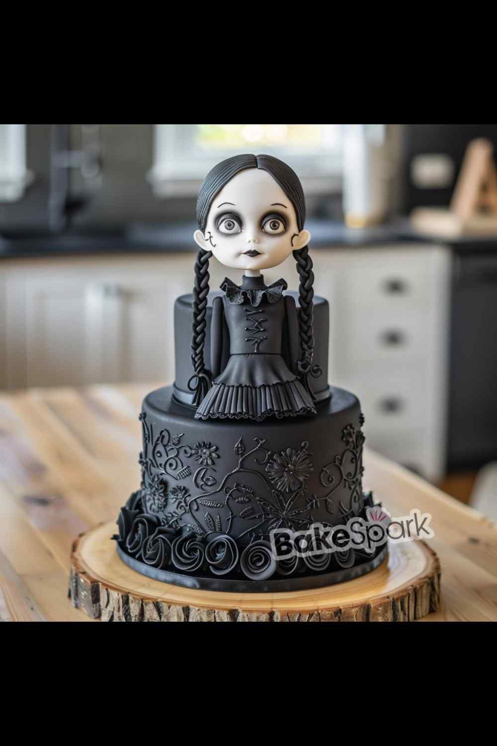 wednesday addams cake idea design