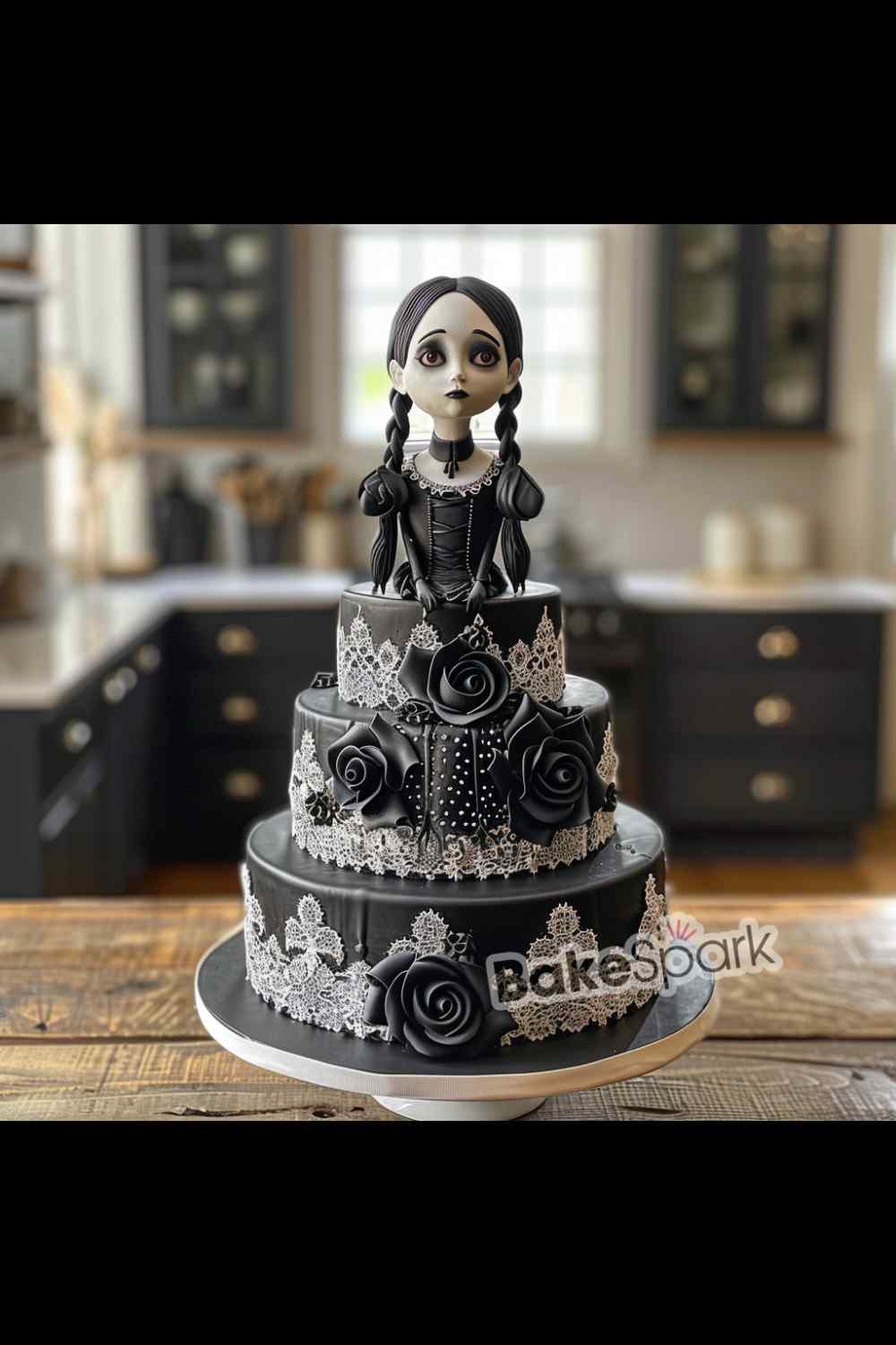 wednesday addams cake idea design