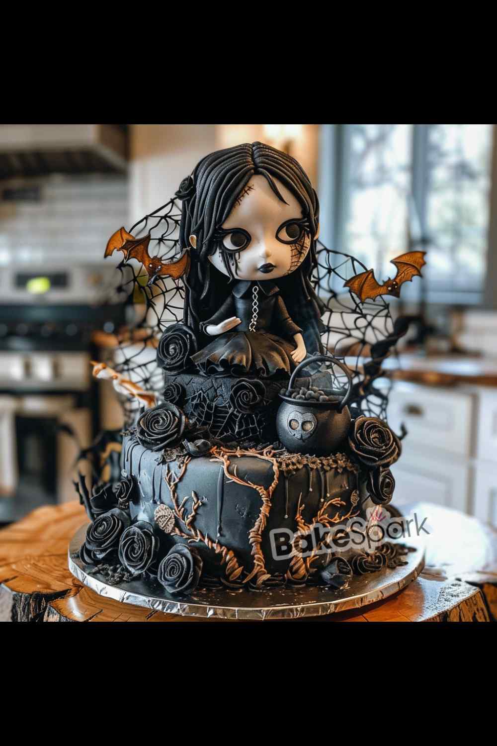 wednesday addams cake idea design