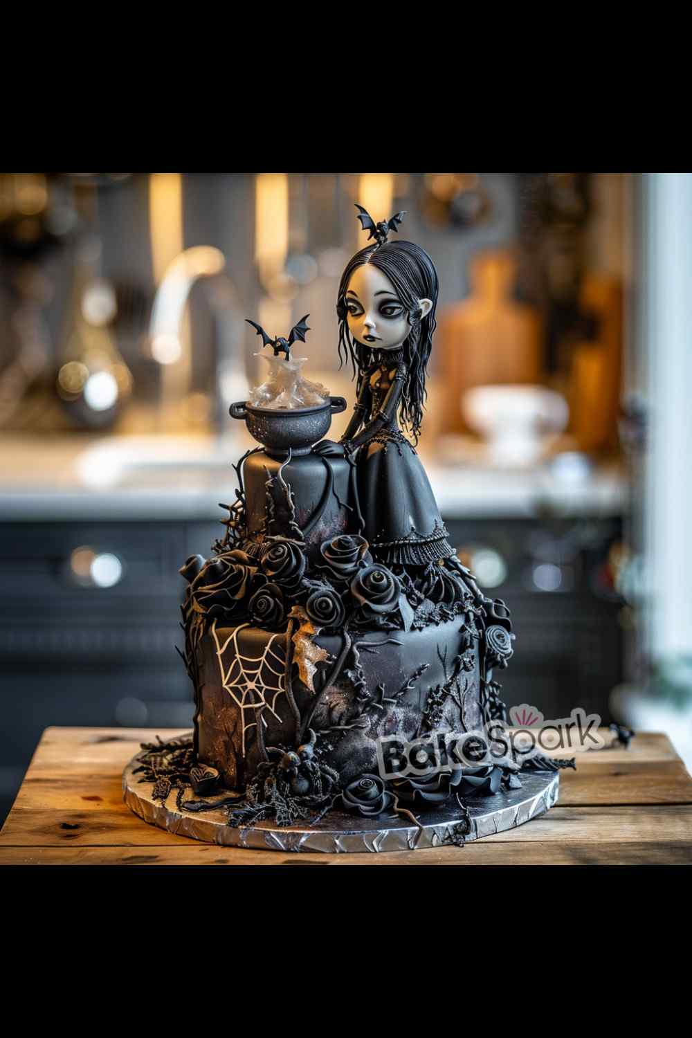 wednesday addams cake idea design