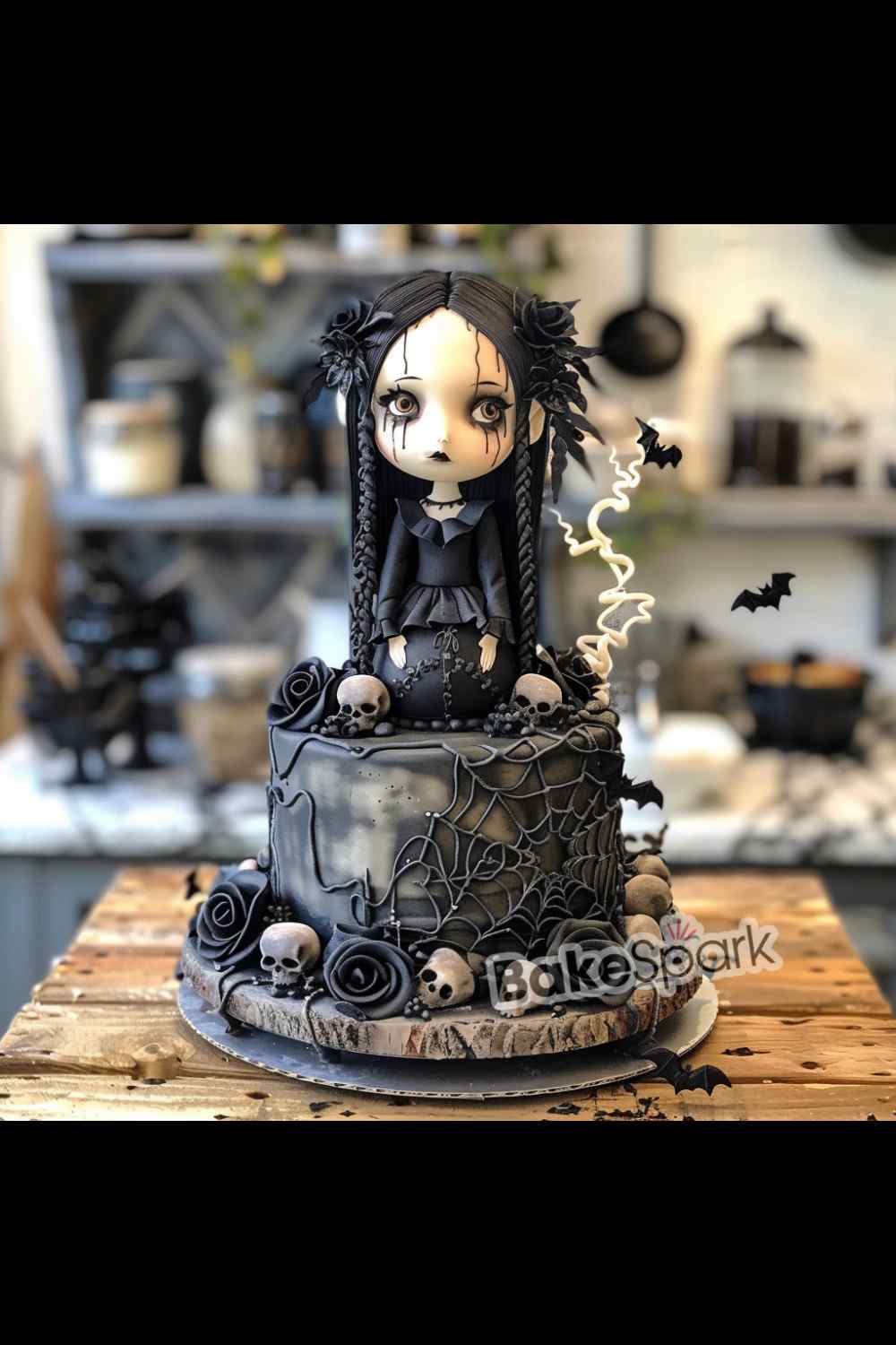 wednesday addams cake idea design