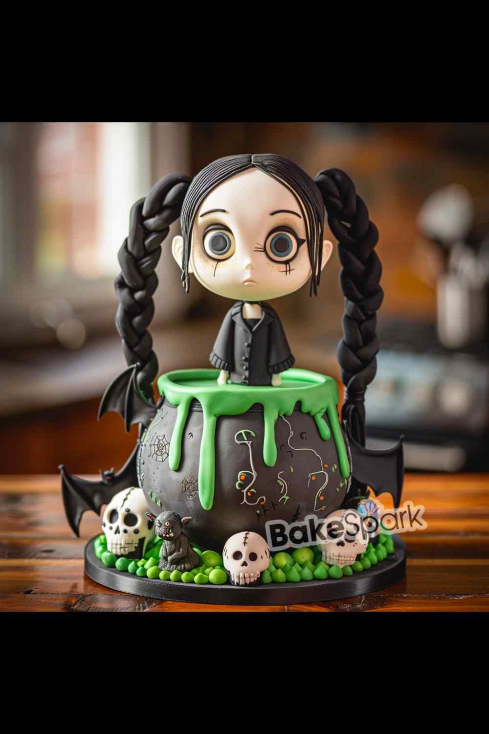 wednesday addams cake idea design