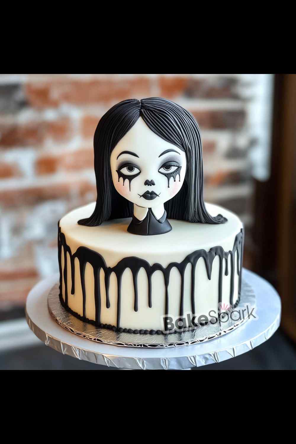 wednesday addams cake idea design