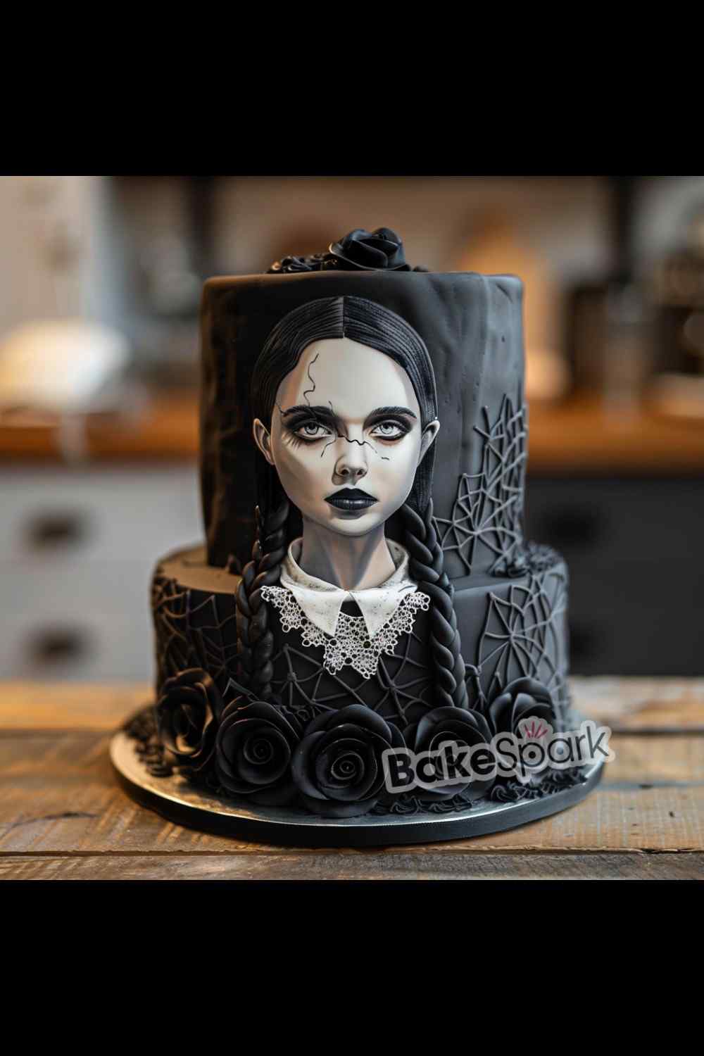 wednesday addams cake idea design