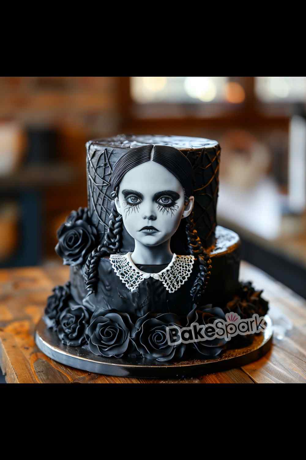 wednesday addams cake idea design