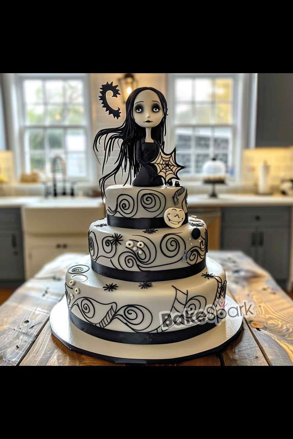 wednesday addams cake idea design