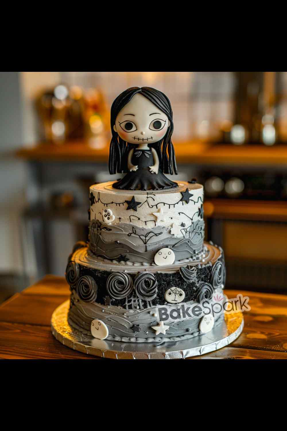 wednesday addams cake idea design