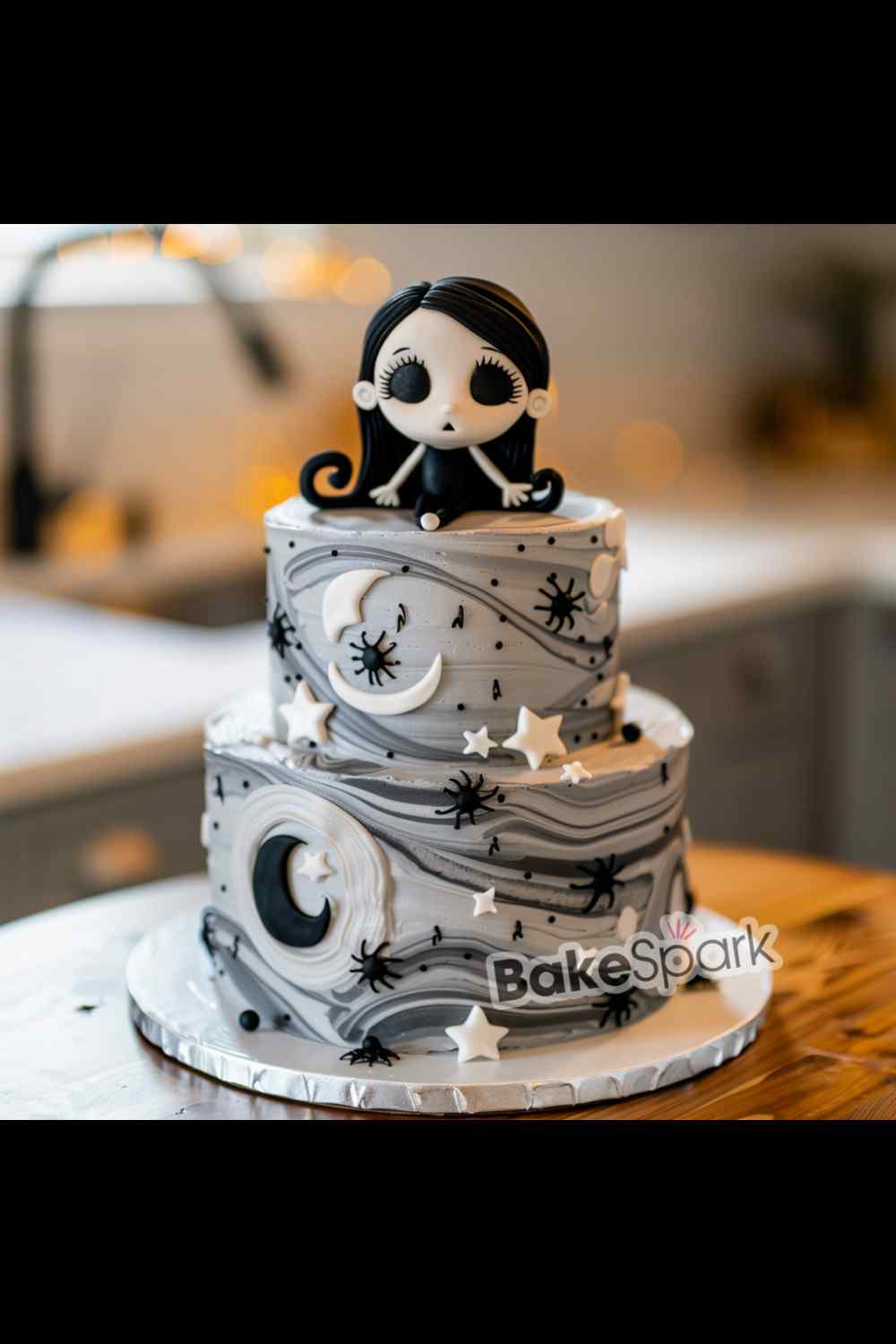 wednesday addams cake idea design