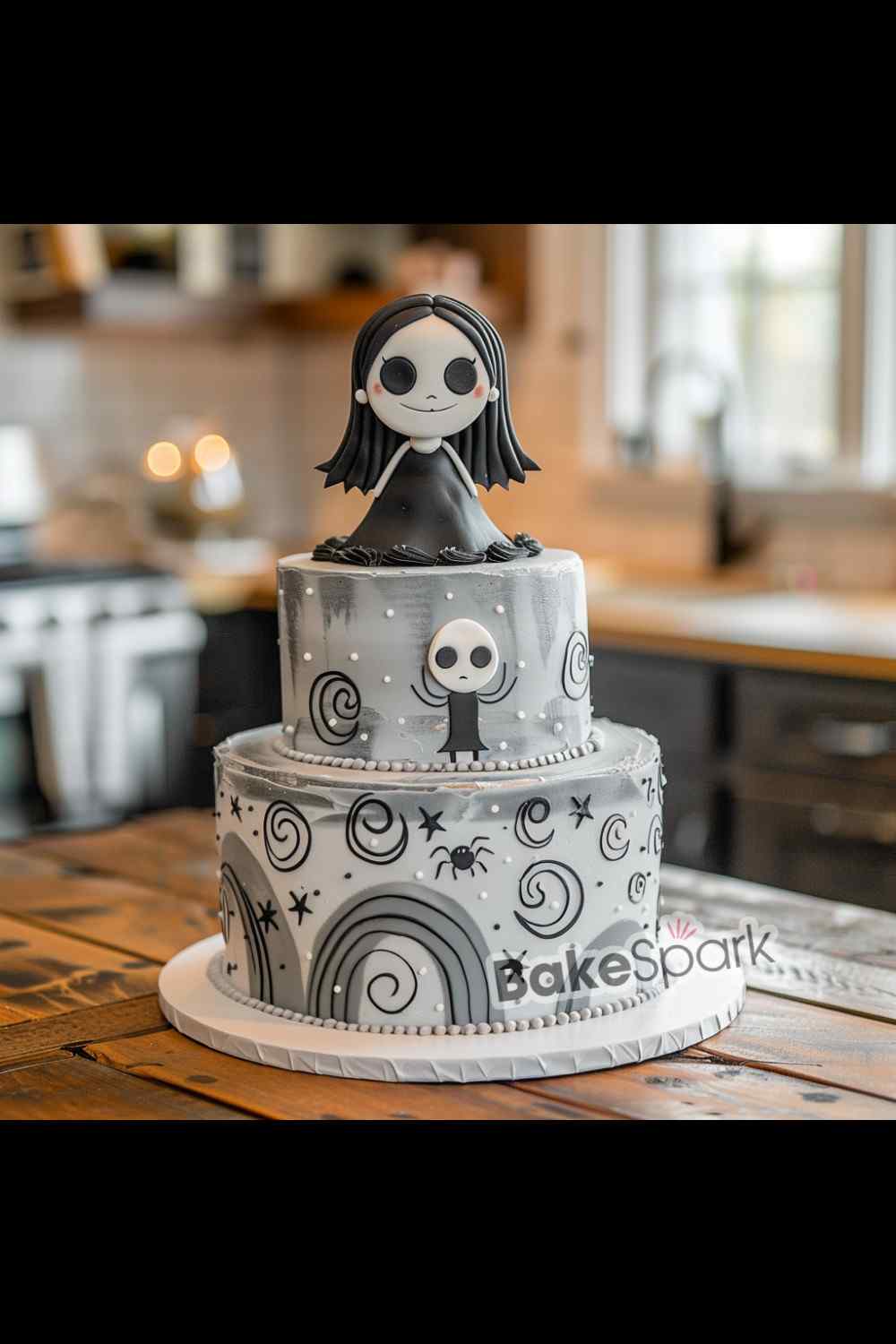 wednesday addams cake idea design