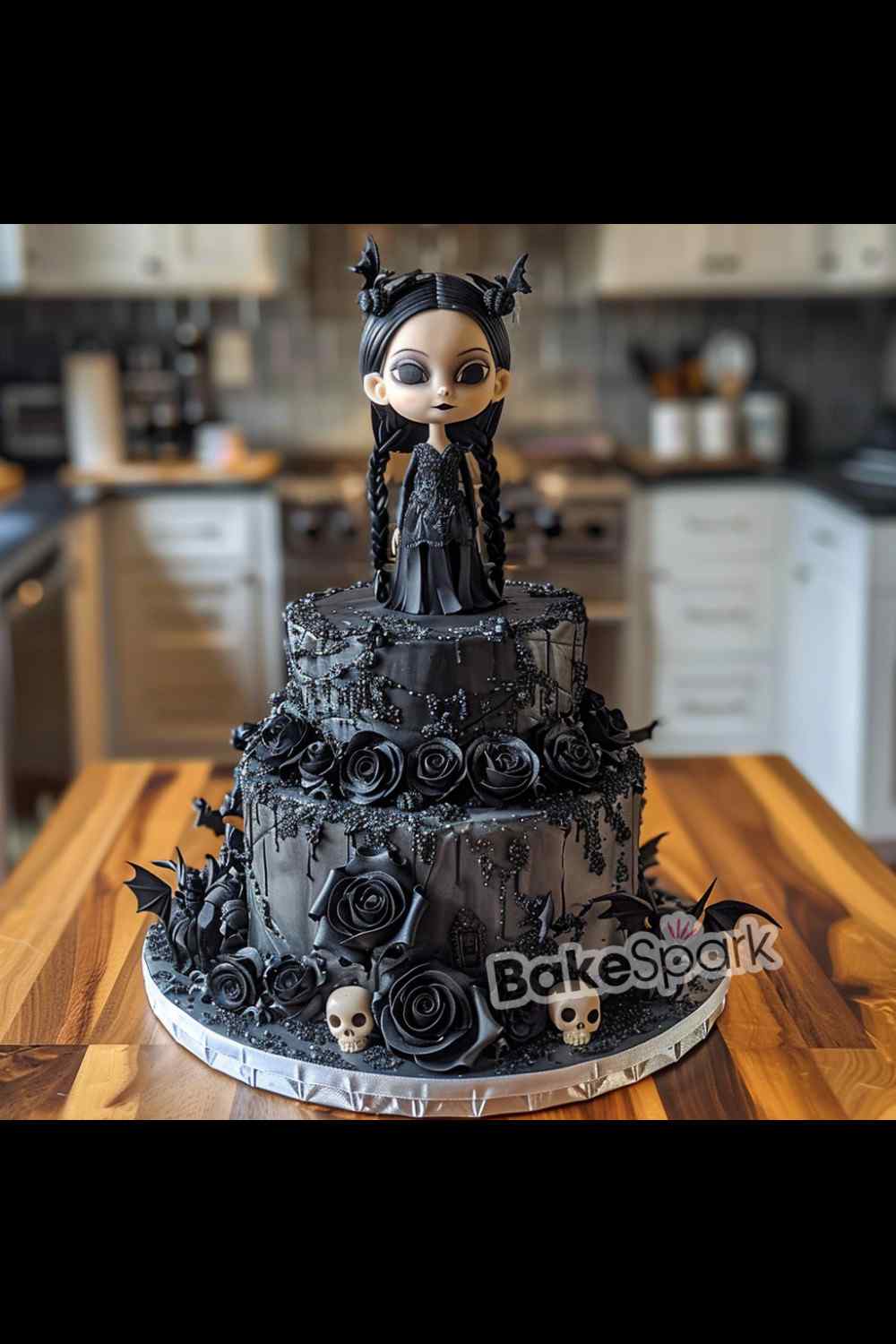 wednesday addams cake idea design