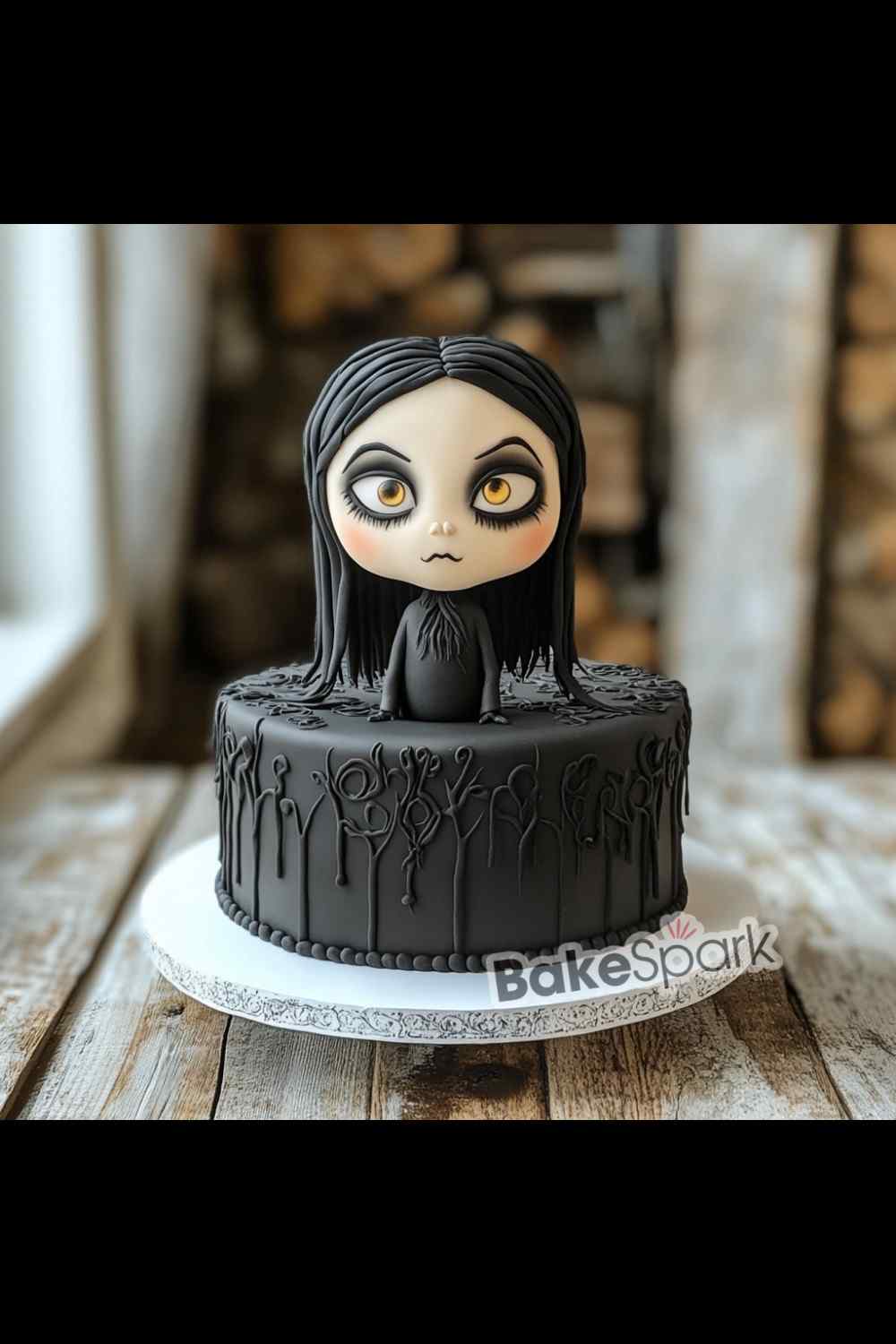 wednesday addams cake idea design