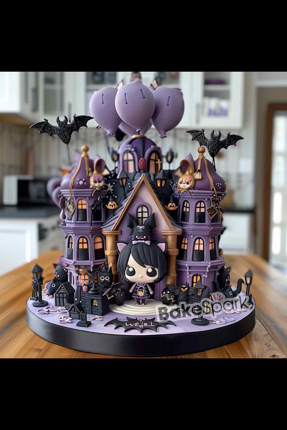 wednesday addams cake idea design