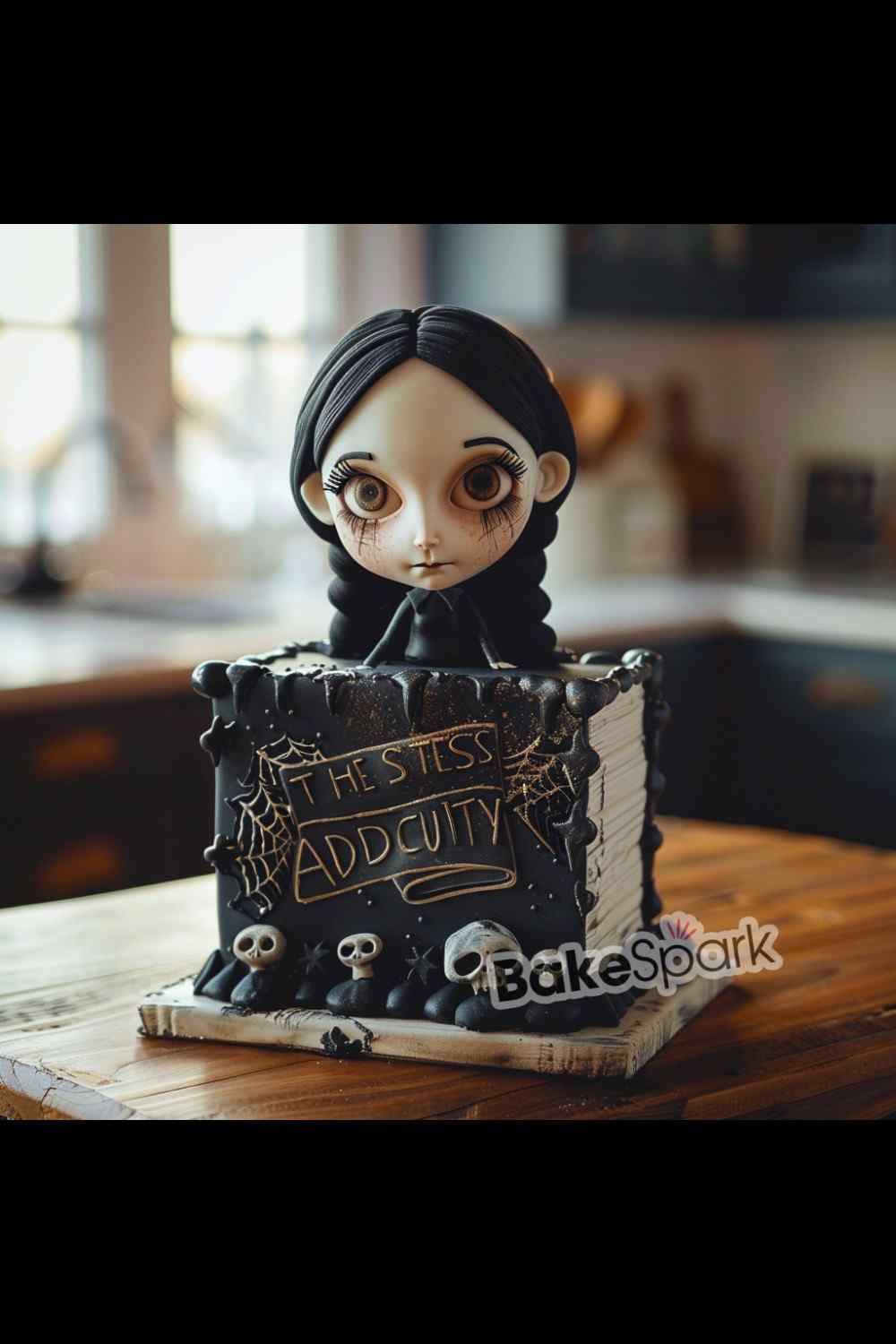 wednesday addams cake idea design