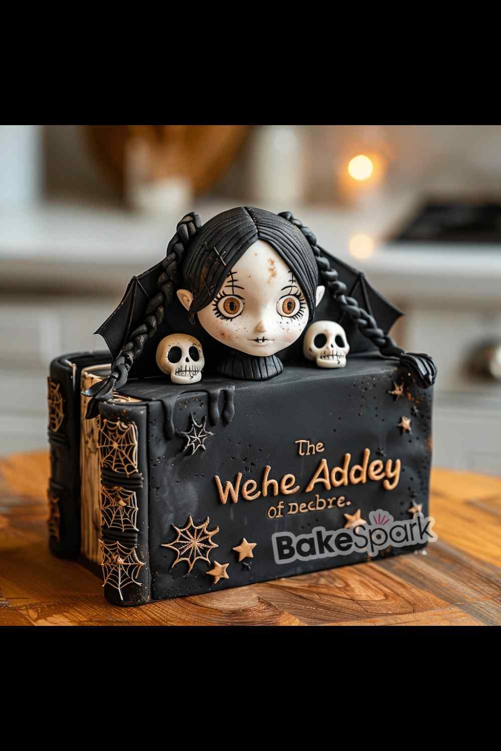 wednesday addams cake idea design