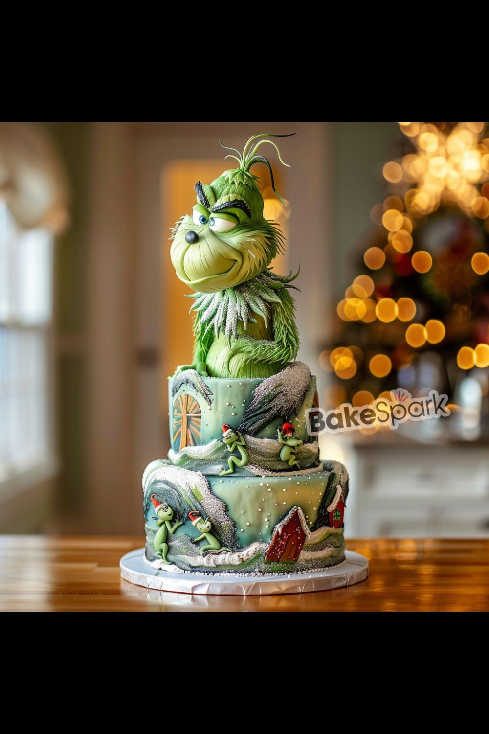 grinch cake idea
