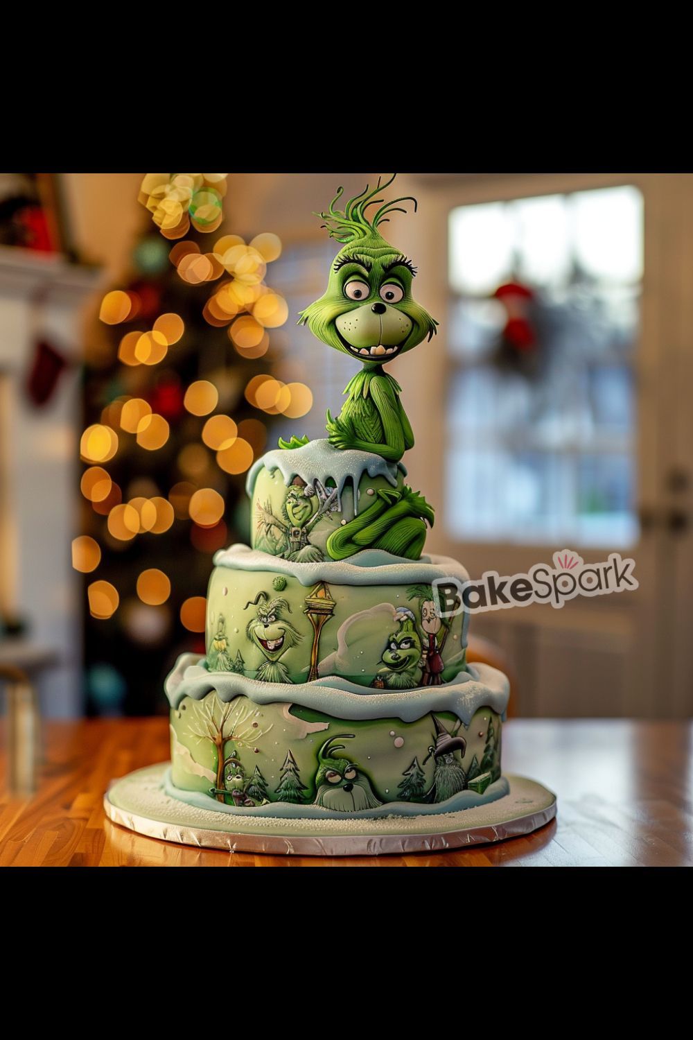 grinch cake idea