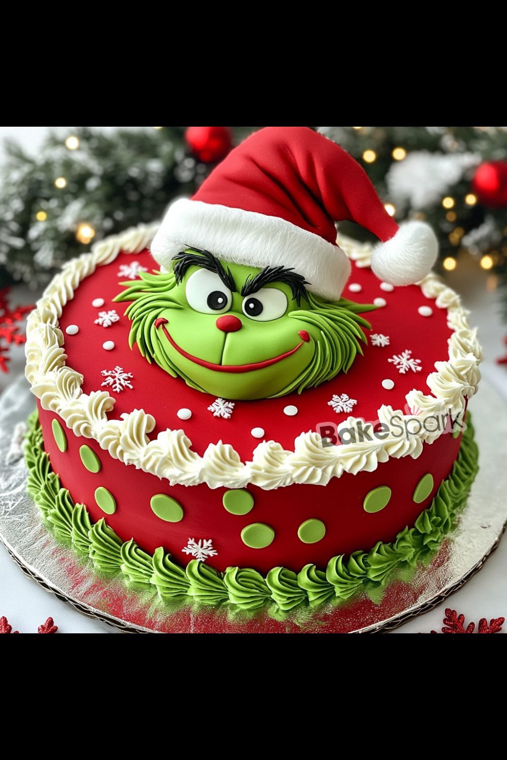 grinch cake idea