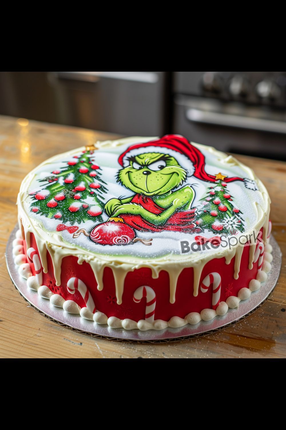 grinch cake idea