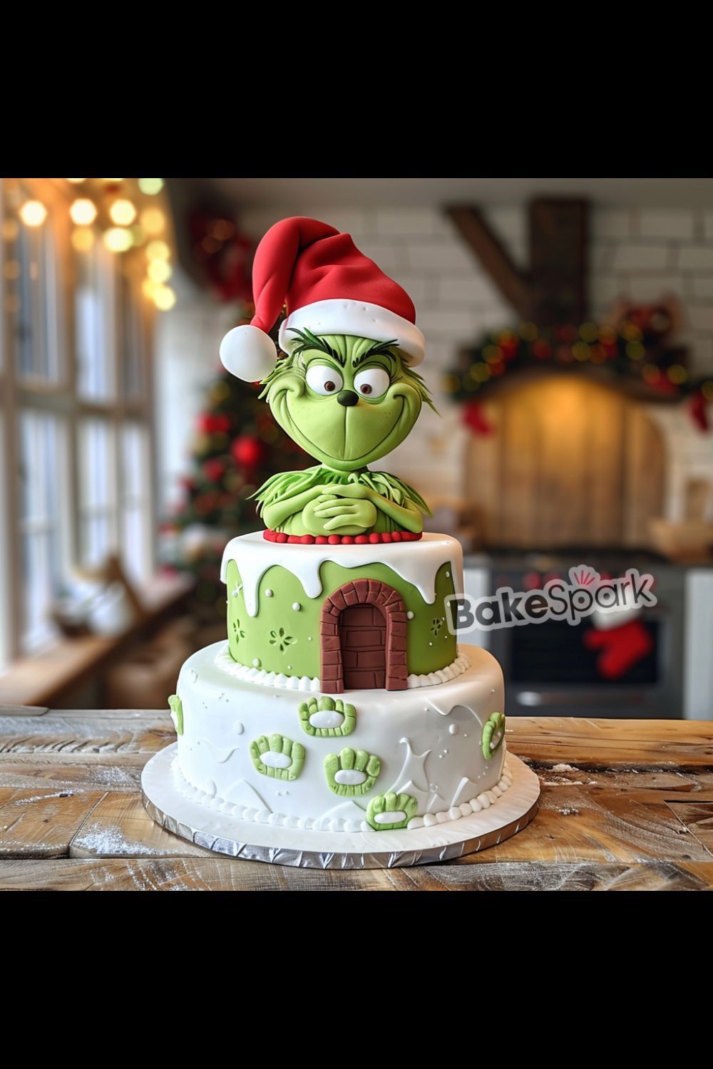 grinch cake idea