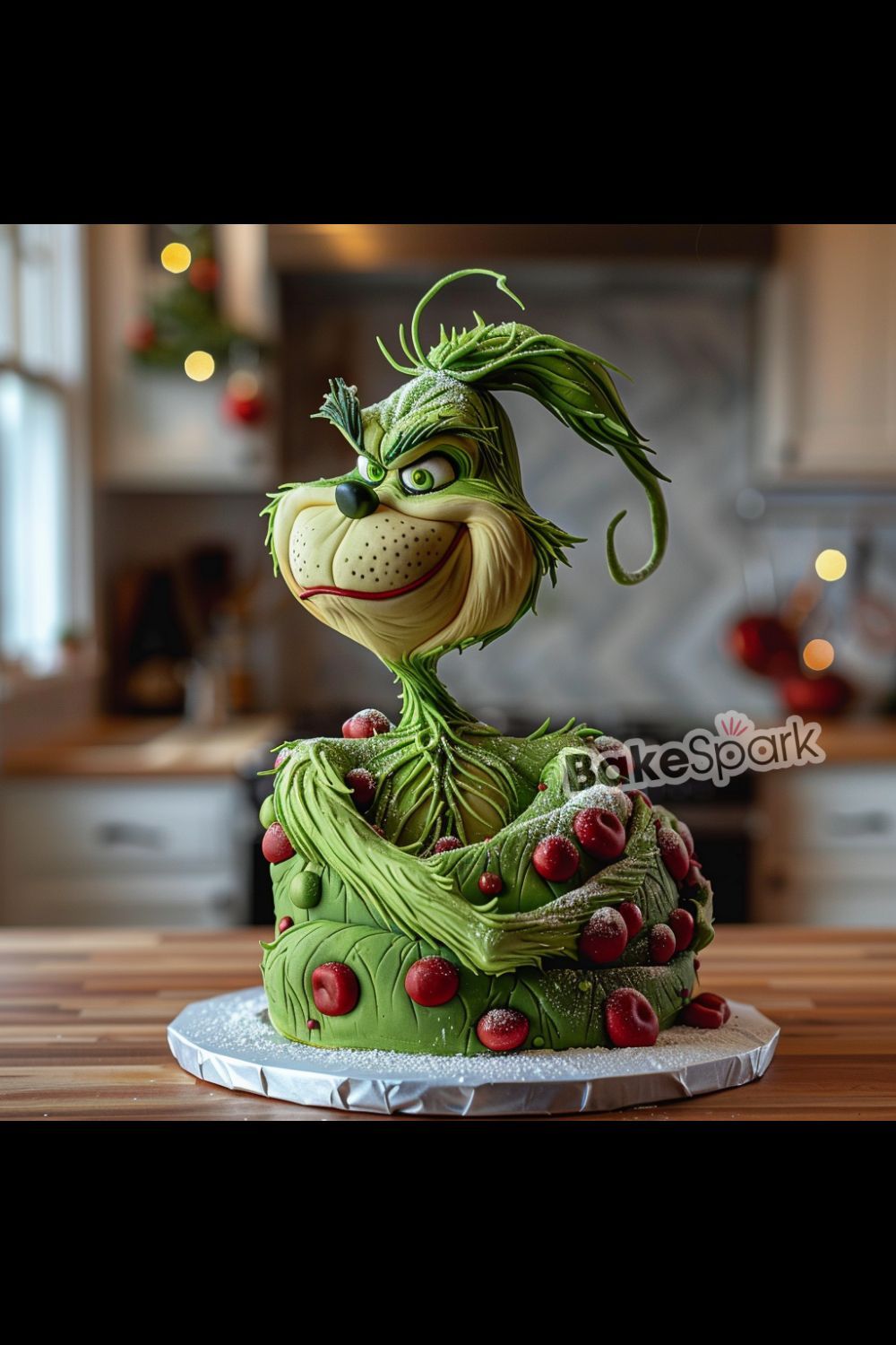grinch cake idea