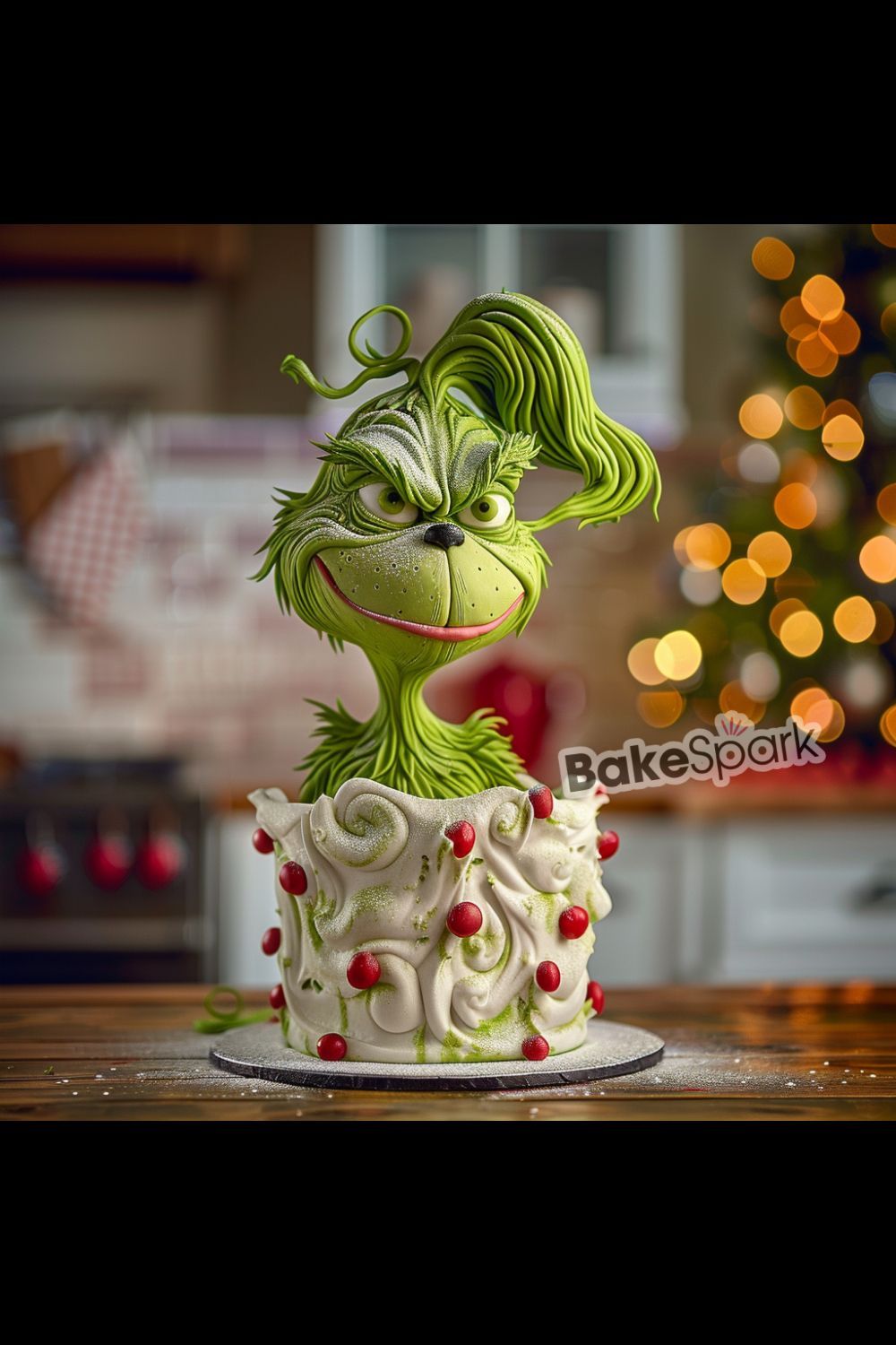 grinch cake idea