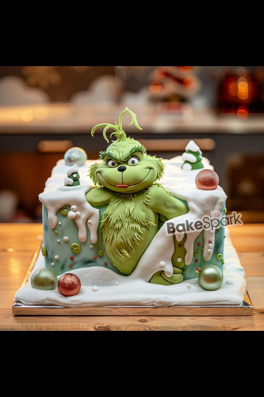 grinch cake idea