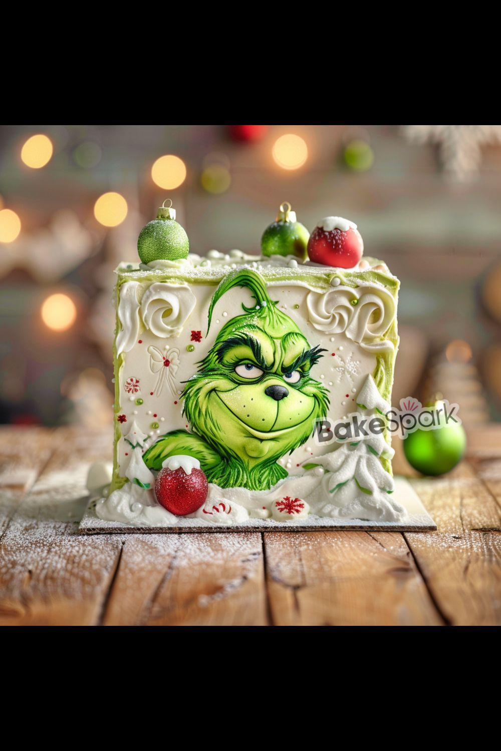 grinch cake idea