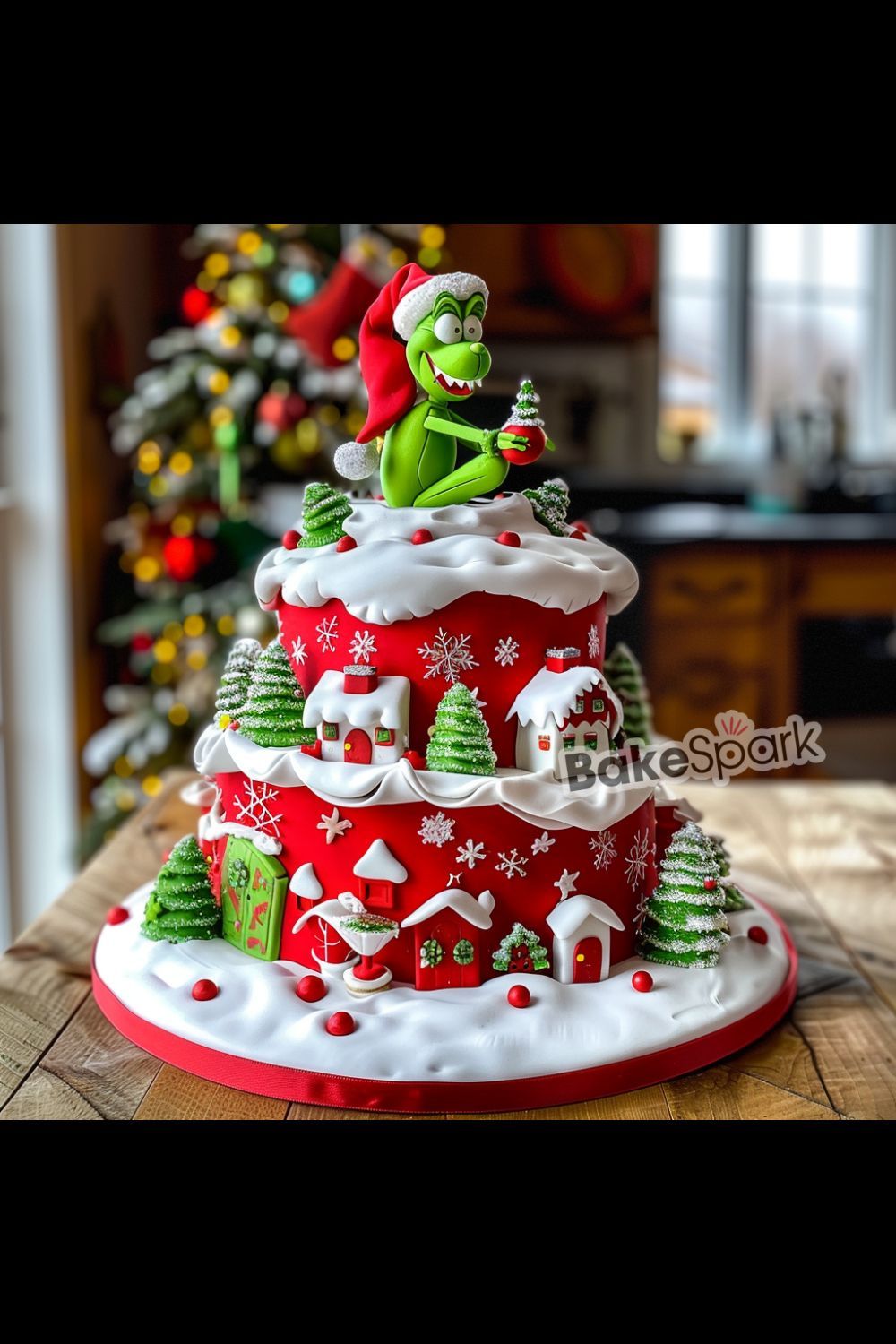 grinch cake idea
