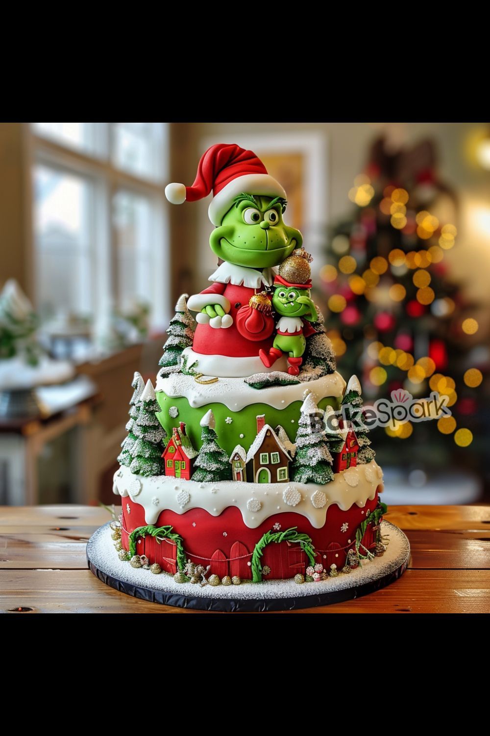 grinch cake idea