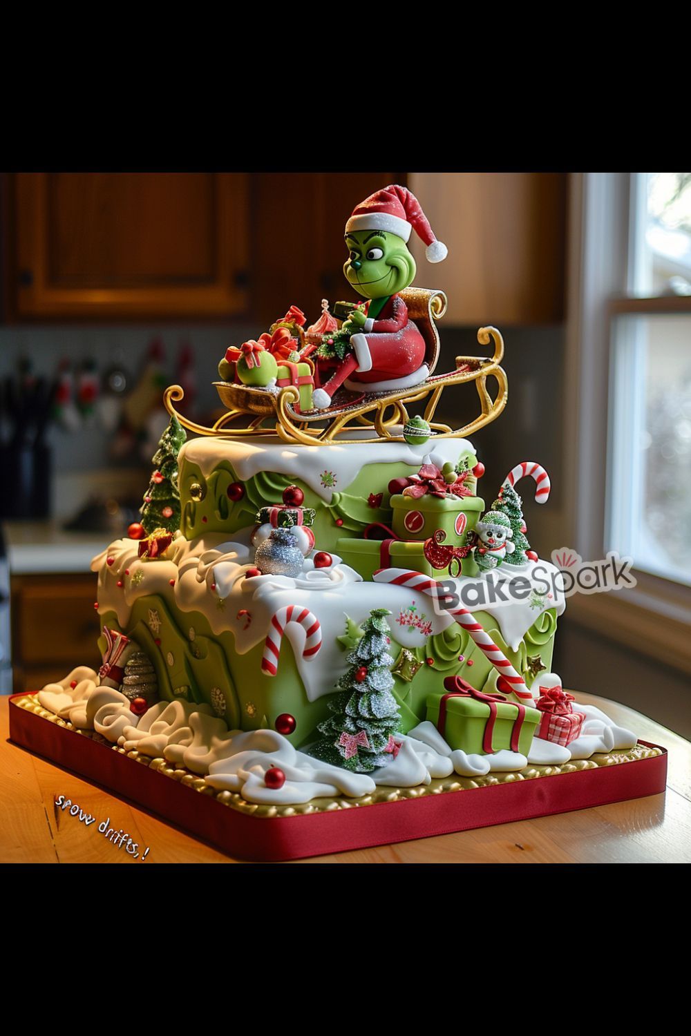 grinch cake idea