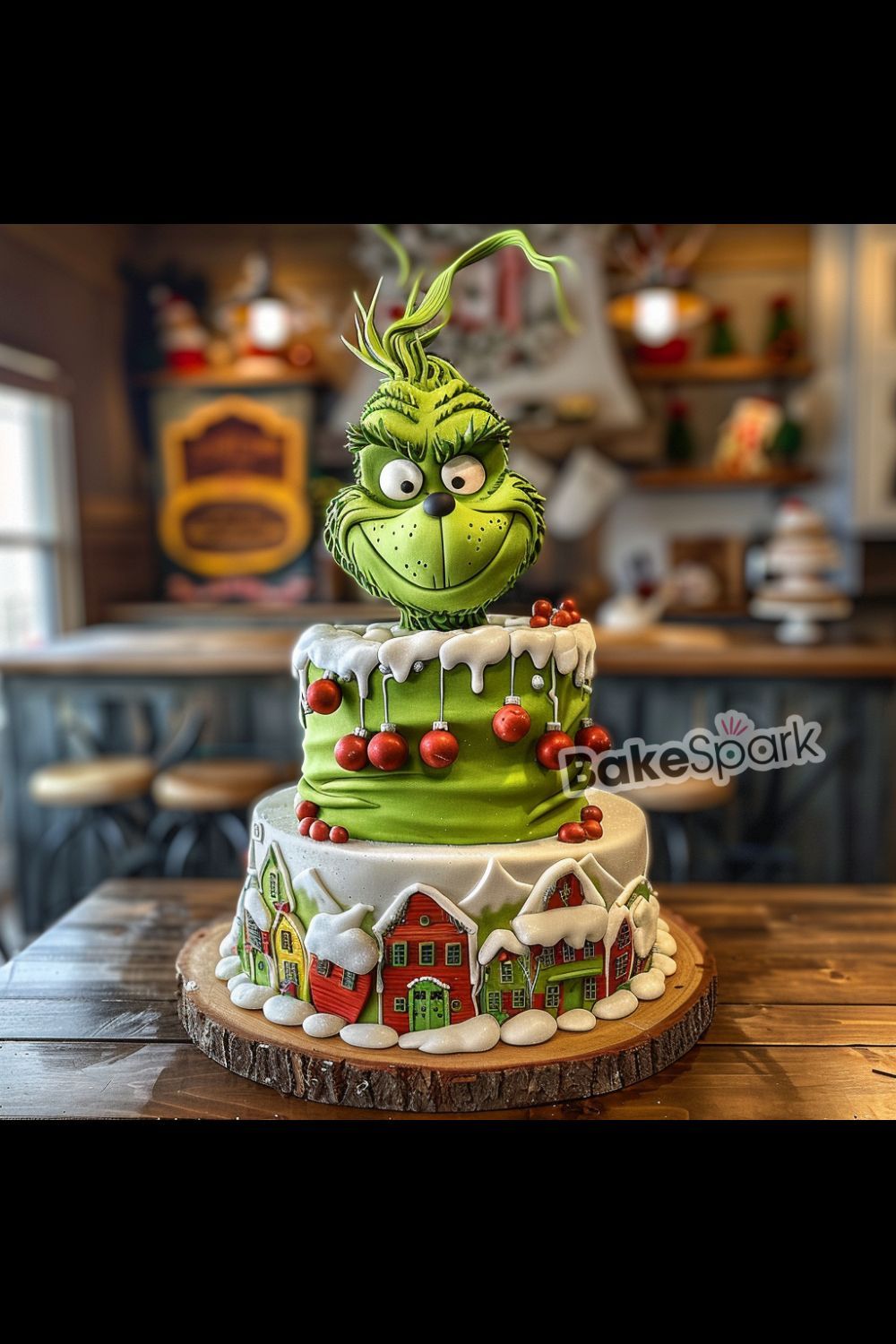 grinch cake idea